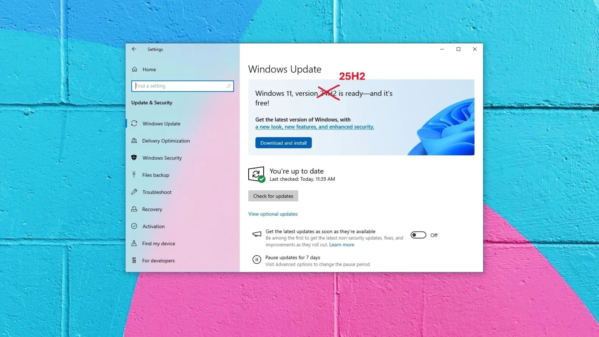 cach nang cap len Windows 11 25H21