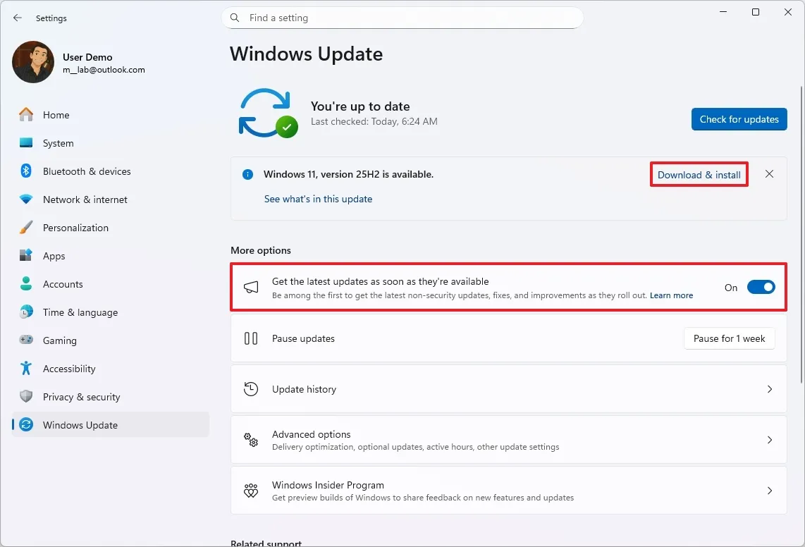 cach nang cap len Windows 11 25H24.jpg