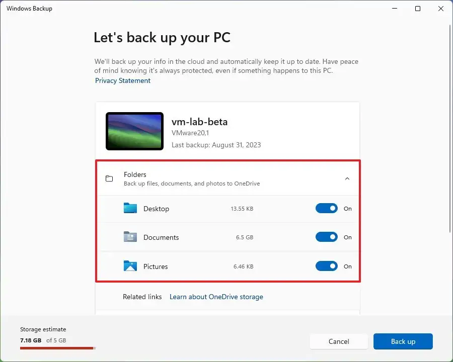 cach sao luu va khoi phuc tep ung dung cai dat bang OneDrive tren Windows 1111