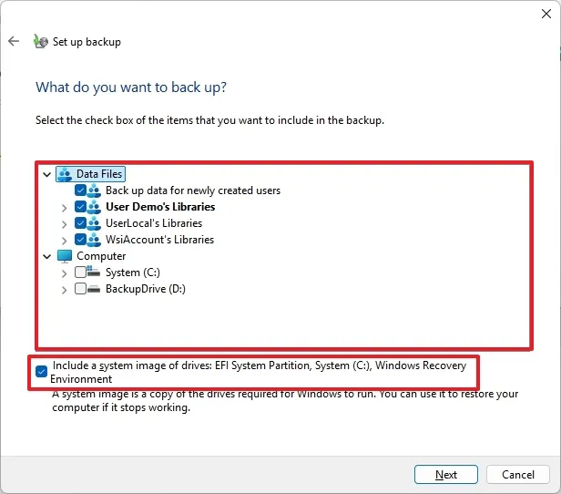 Hướng dẫn cách tạo bản sao lưu đầy đủ vào ổ cứng mạng trên Windows 11, 10 19 cach tao ban sao luu day du vao o cung mang tren Windows 11 108