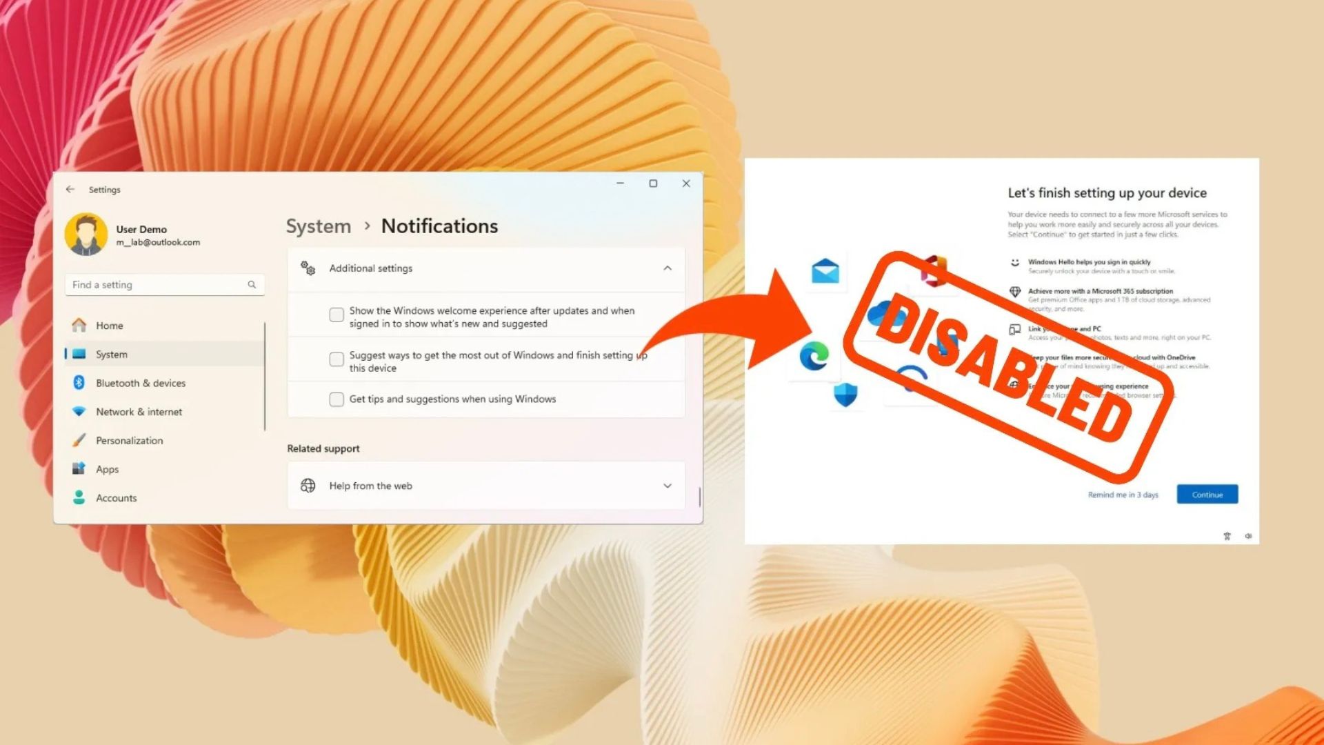 Hướng dẫn cách tắt "hoàn tất thiết lập thiết bị của bạn" với lời nhắc "nhắc tôi sau 3 ngày" trên Windows 11 1 cach tat 22hoan tat thiet lap thiet bi cua ban22 voi loi nhac 22nhac toi sau 3 ngay22 tren Windows 111