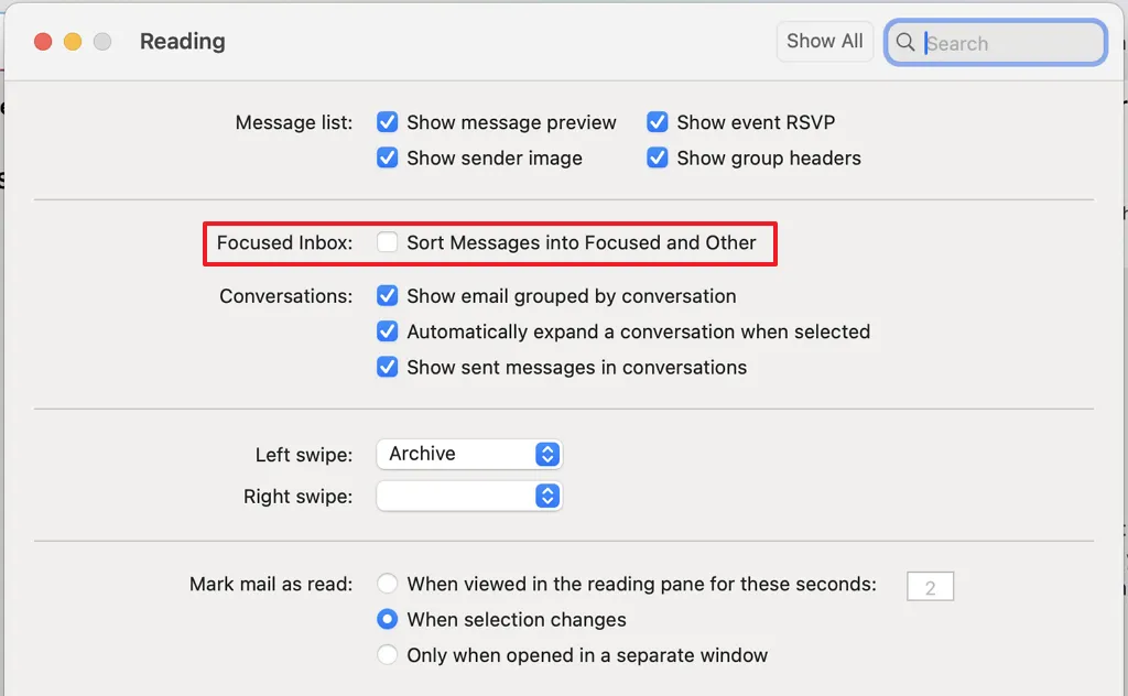 cach tat hop thu den tap trung tren moi phien ban Outlook2