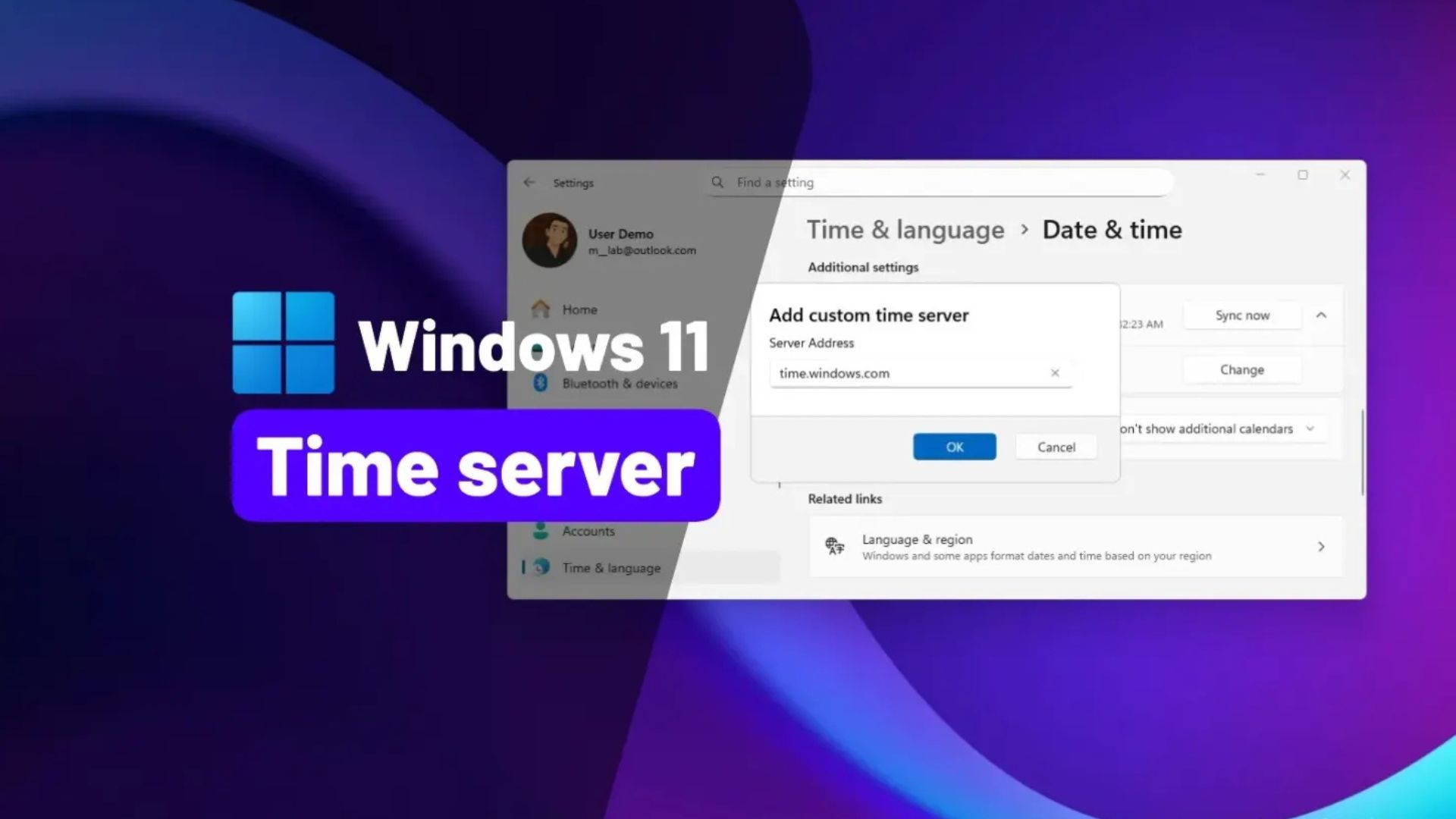 Hướng dẫn cách thay đổi máy chủ thời gian trên Windows 11 1 cach thay doi may chu thoi gian tren Windows 111