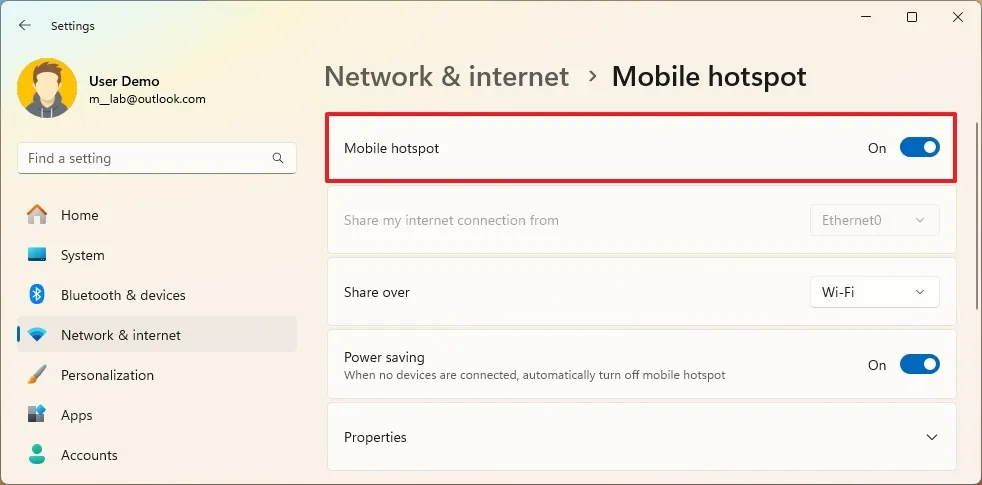 Hướng dẫn cách thiết lập điểm phát sóng di động để chia sẻ internet trên Windows 11 13 cach thiet lap diem phat song di dong de chia se internet tren Windows 116
