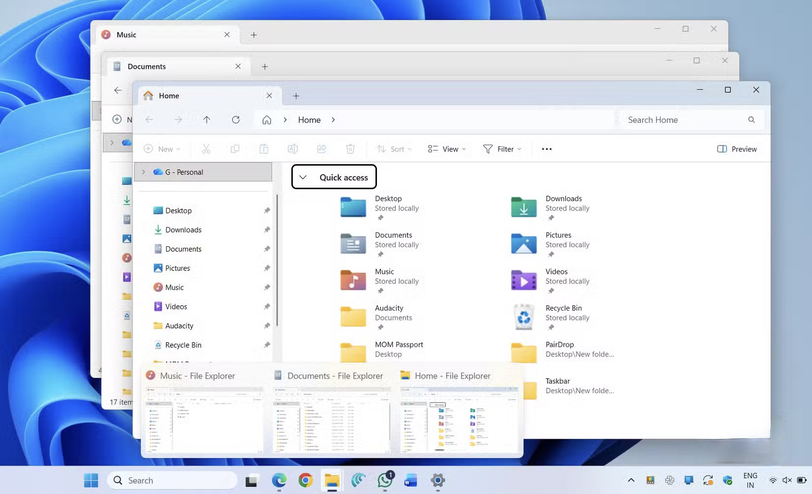 Thanh tác vụ (taskbar) của Windows 11 tốt hơn bạn nghĩ – nếu bạn biết những mẹo này! 10 file explorer open in windows 11