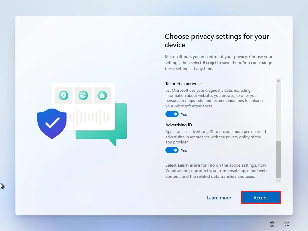 windows 11 oobe privacy settings
