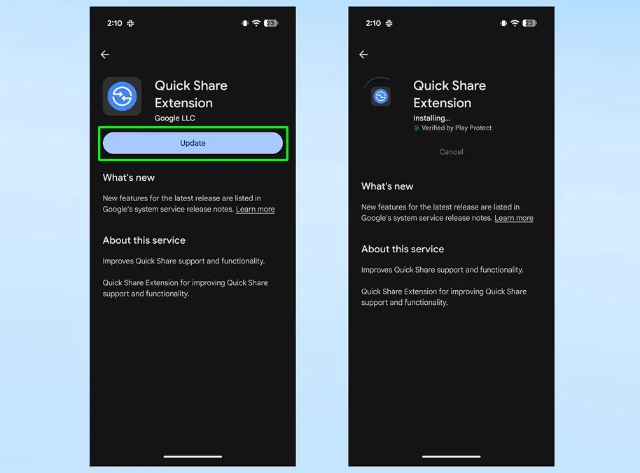 Hướng dẫn cách sử dụng Quick Share trên Google Pixel 10 để gửi tập tin đến iPhone. 17 Huong dan cach su dung Quick Share 2 e1765858388796
