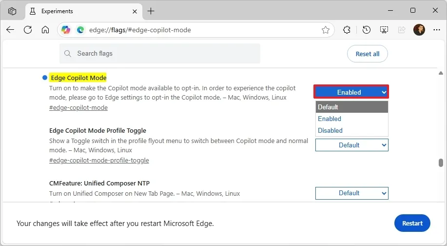 cach bat hoac tat che do Copilot cho Microsoft Edge tren Windows 114