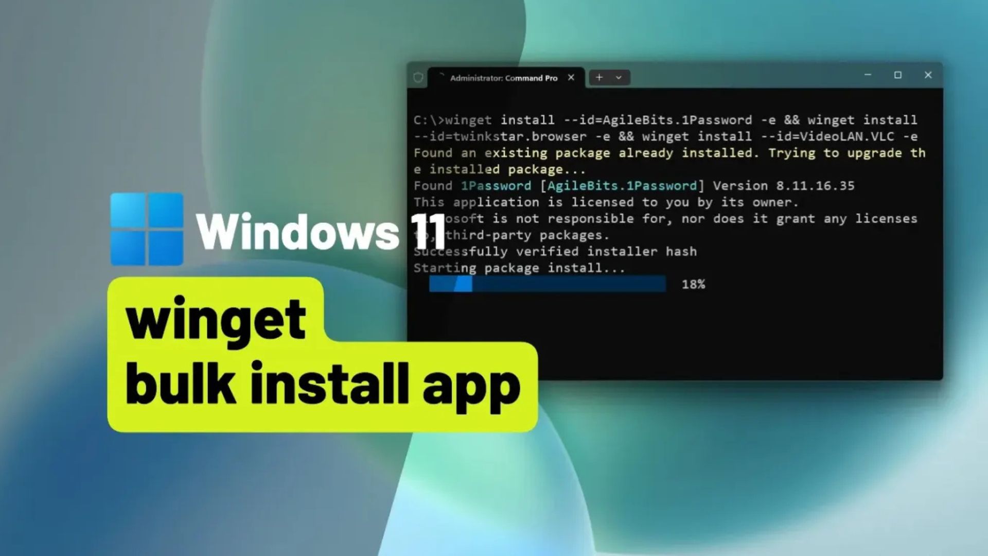 cach cai dat hang loat ung dung bang winget tren Windows 111