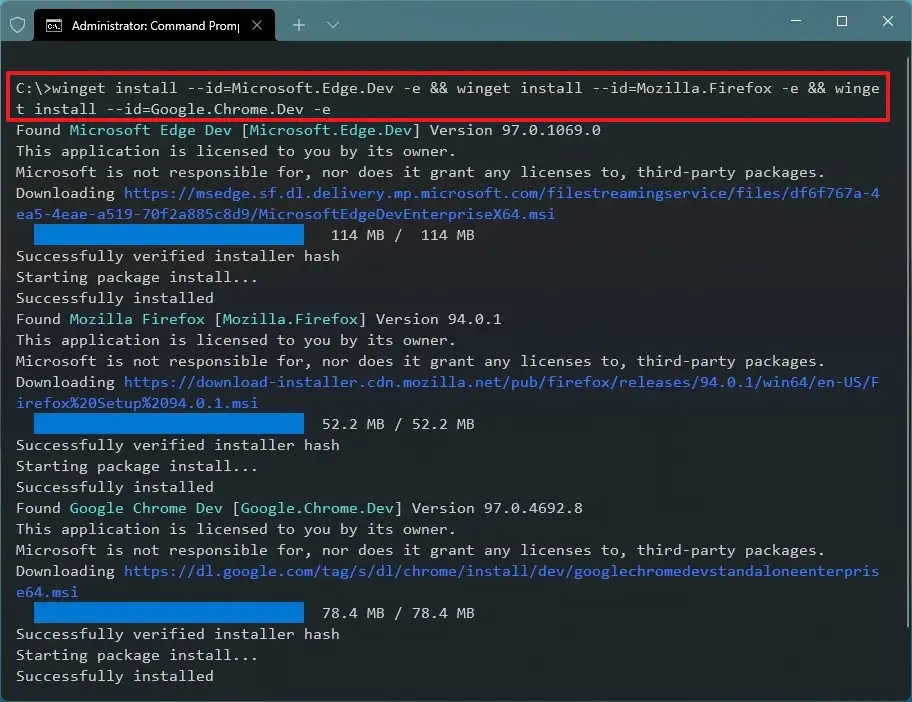 cach cai dat hang loat ung dung bang winget tren Windows 115