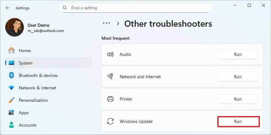 cach dat lai Windows Update tren Windows 1110
