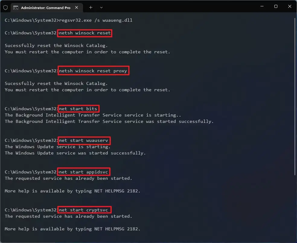 cach dat lai Windows Update tren Windows 112