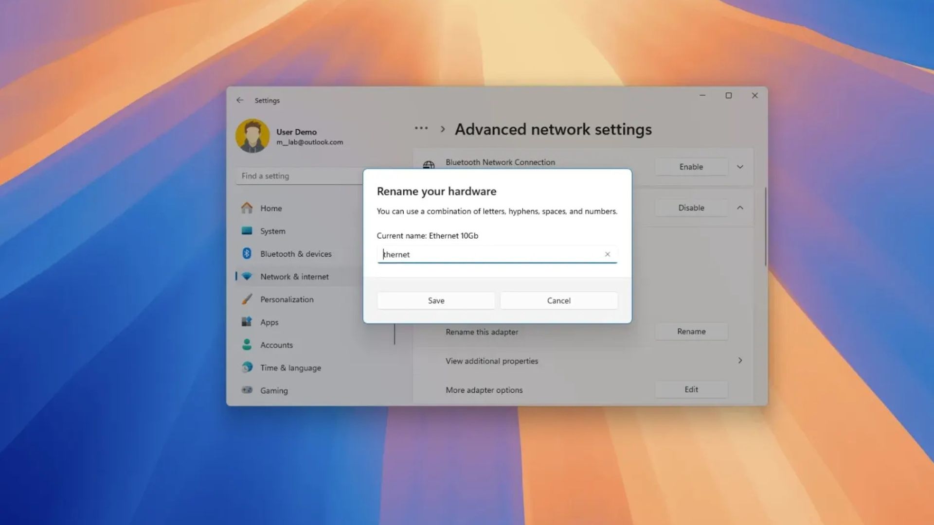 Hướng dẫn cách đổi tên bộ điều hợp mạng trên Windows 11 1 cach doi ten bo dieu hop mang tren Windows 111