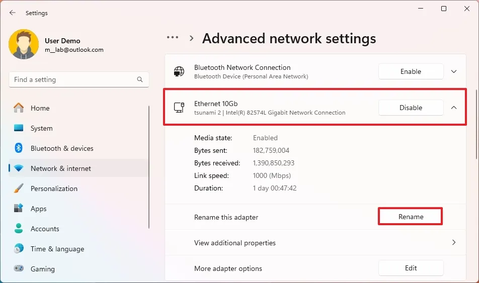 Hướng dẫn cách đổi tên bộ điều hợp mạng trên Windows 11 12 cach doi ten bo dieu hop mang tren Windows 119