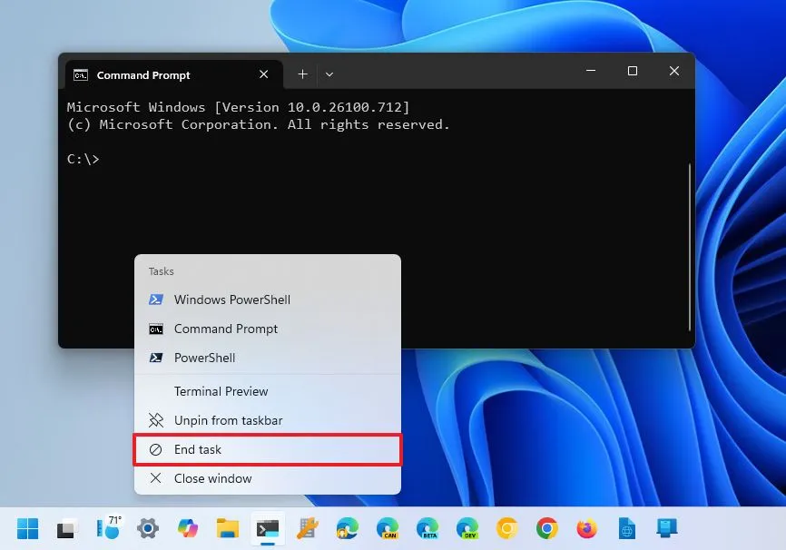 cach dong ung dung khong phan hoi tren Windows 11.9