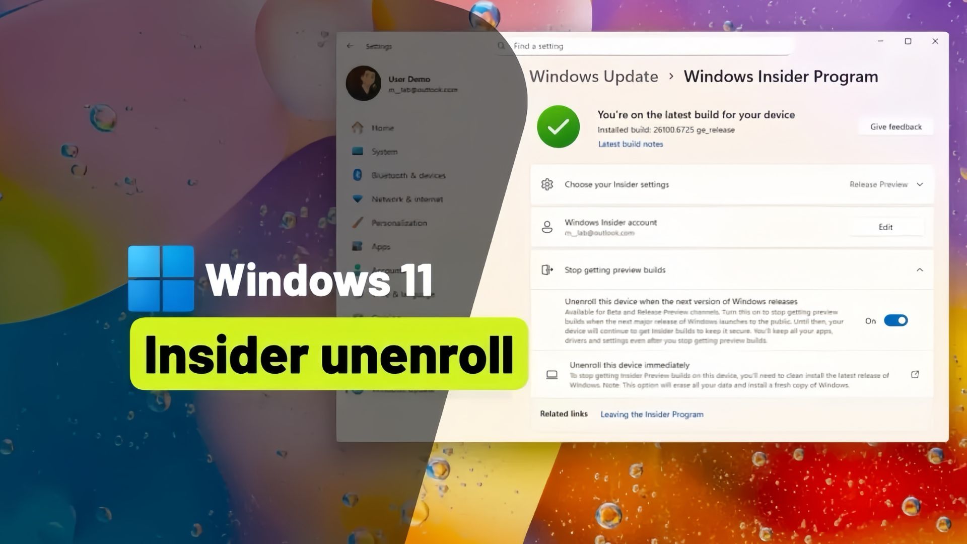 Hướng dẫn cách hủy đăng ký máy tính của bạn khỏi chương trình Windows 11 Insider 1 cach huy dang ky may tinh cua ban khoi chuong trinh Windows 11 Insider1