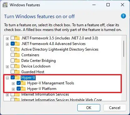 cach kich hoat Hyper V tren Windows 11.15
