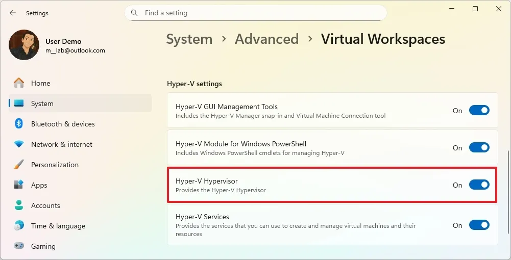 cach kich hoat Hyper V tren Windows 11.17