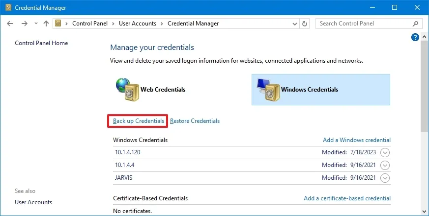 Hướng dẫn cách sử dụng Credential Manager trên Windows 10 19 cach su dung Credential Manager tren Windows 106