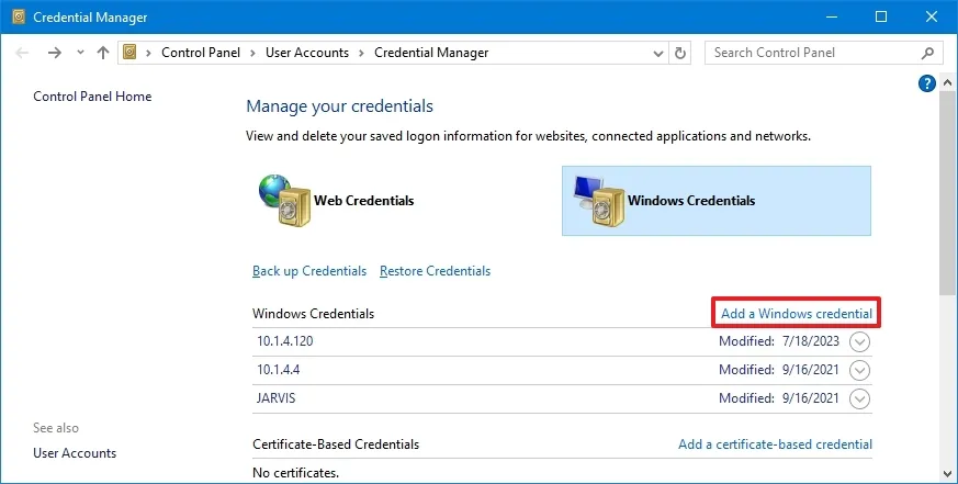 Hướng dẫn cách sử dụng Credential Manager trên Windows 10 17 cach su dung Credential Manager tren Windows 108