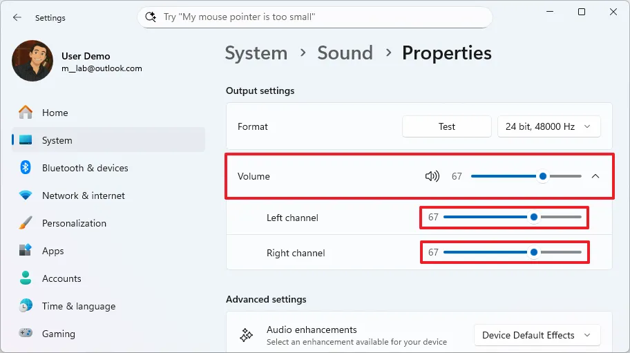 Hướng dẫn cách thay đổi mức cân bằng âm thanh trên Windows 11 8 cach thay doi muc can bang am thanh tren Windows 115