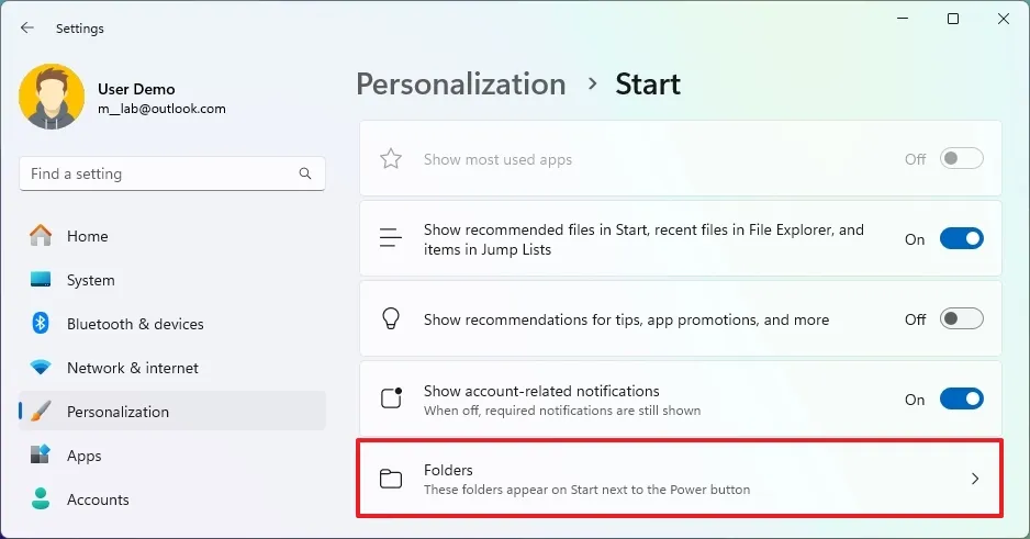 cach them phim tat thu muc vao menu Start tren Windows 11 105