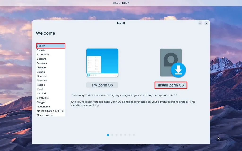 cai dat Zorin OS de chuyen doi tu Windows 10.9