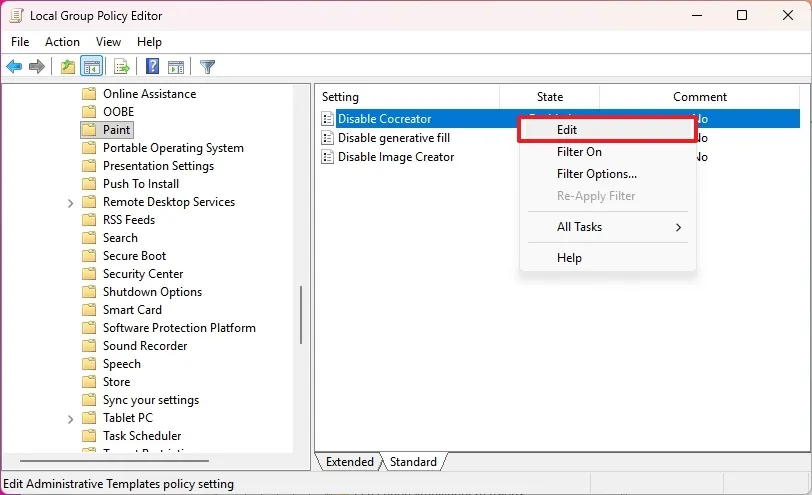tat cac tinh nang AI trong ung dung Paint tren Windows 11.8