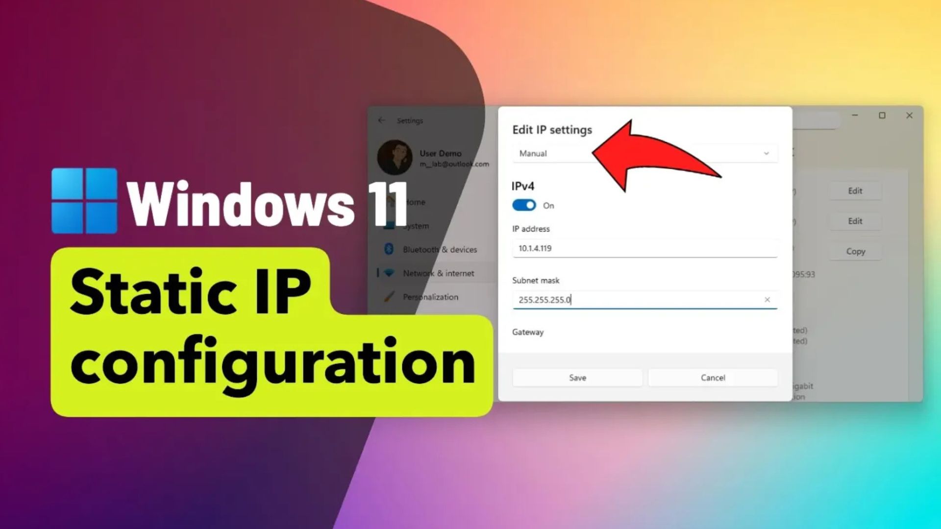 Hướng dẫn cách thiết lập địa chỉ IP tĩnh trên Windows 11 1 thiet lap dia chi IP tinh tren Windows 11.1