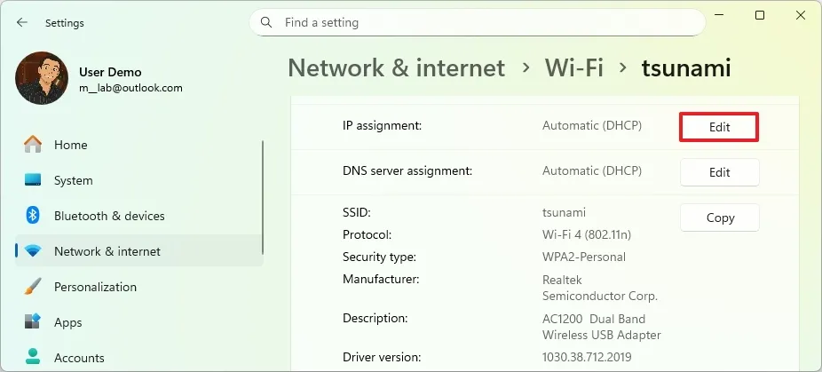 Hướng dẫn cách thiết lập địa chỉ IP tĩnh trên Windows 11 26 thiet lap dia chi IP tinh tren Windows 11.11