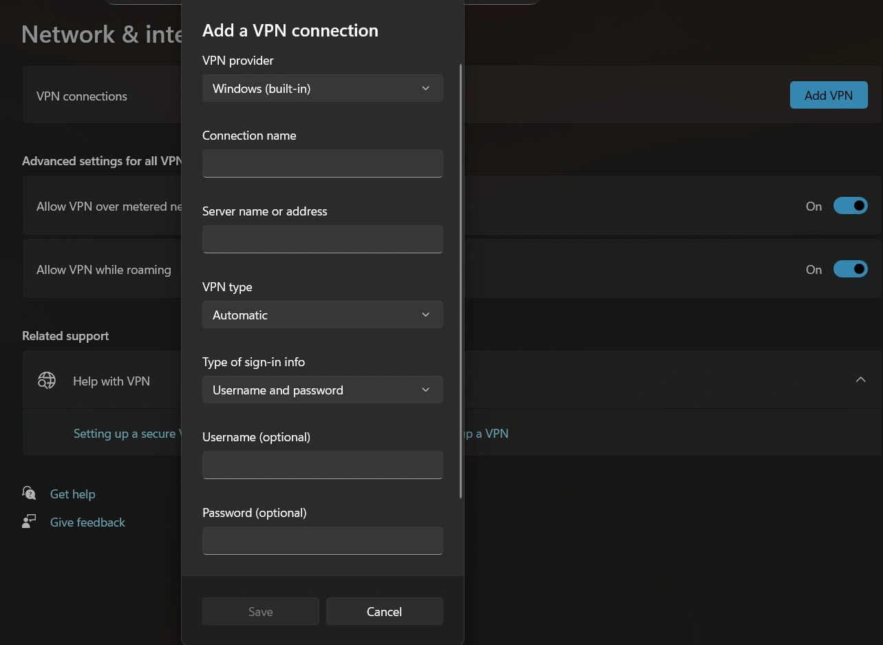 thiet lap ket noi VPN an toan tren Windows3