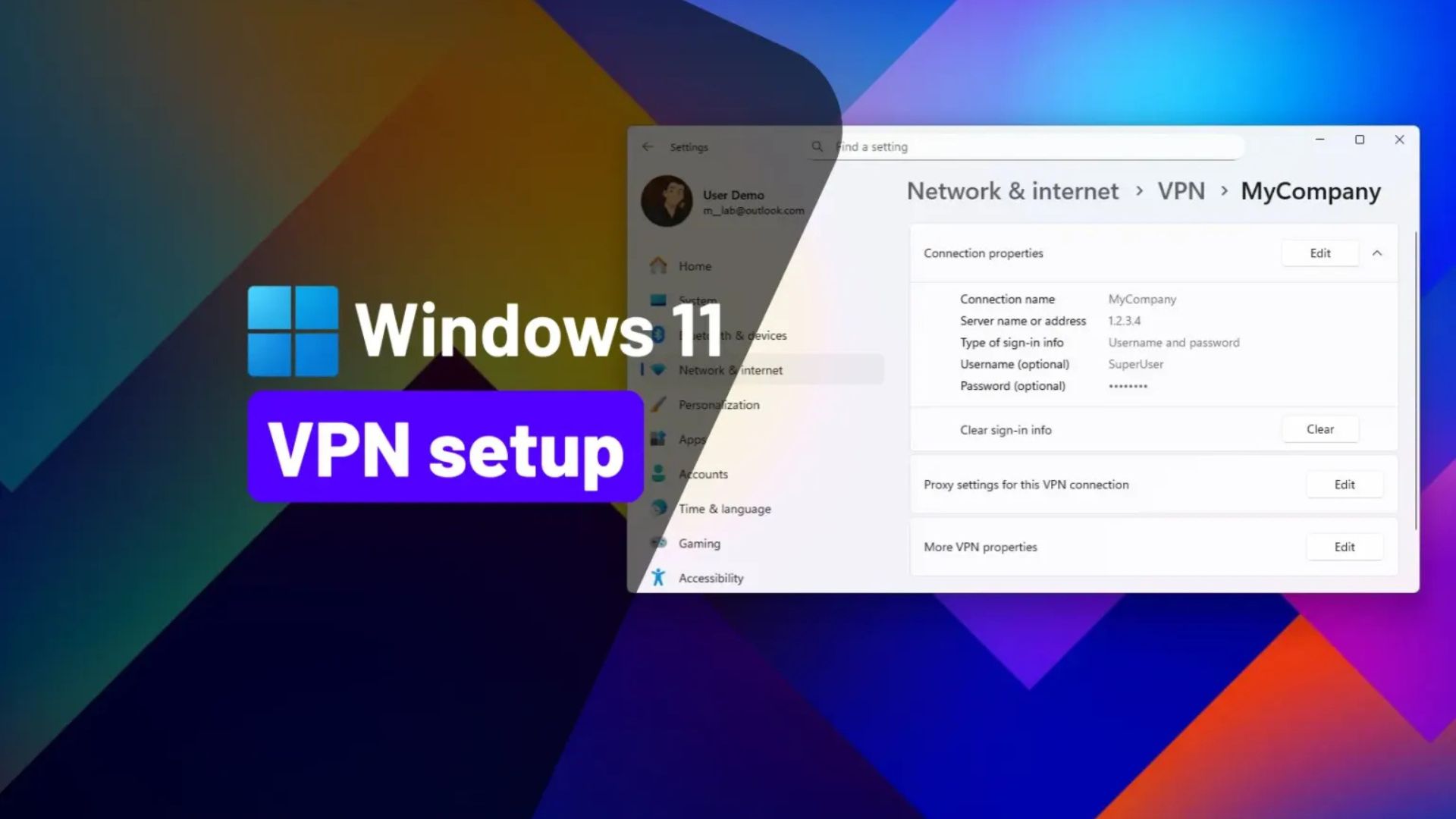 thiet lap ket noi VPN tren Windows 11.1