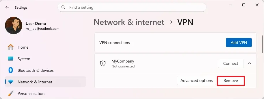 thiet lap ket noi VPN tren Windows 11.4