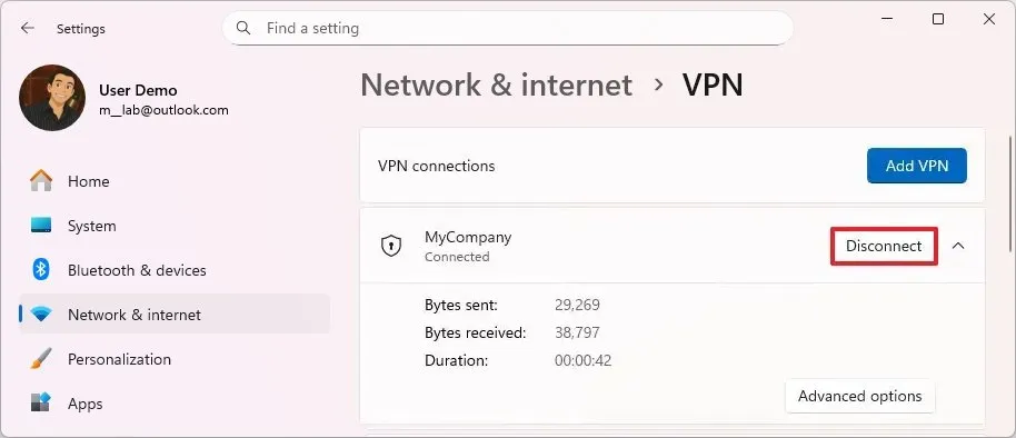 thiet lap ket noi VPN tren Windows 11.5