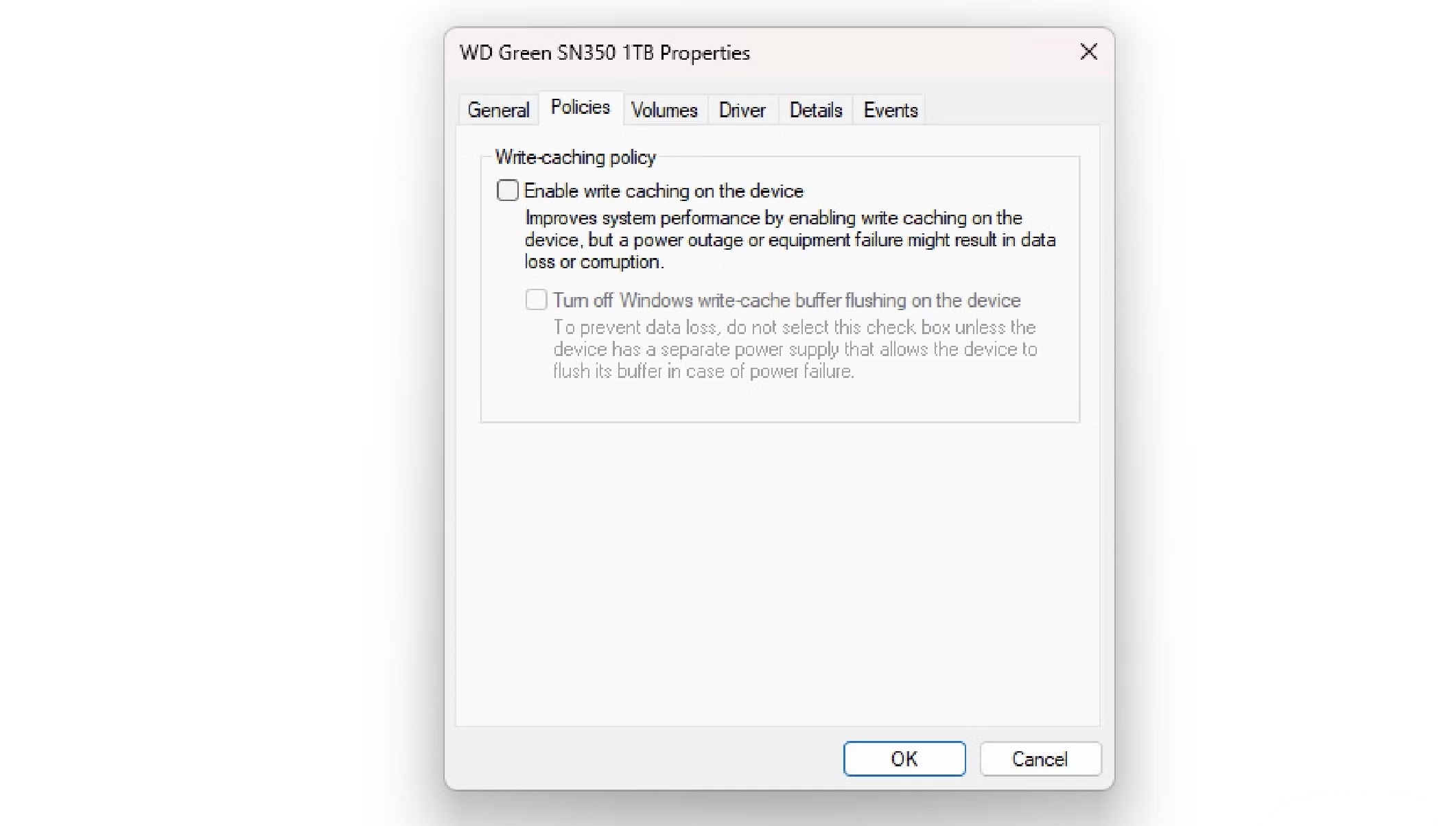 Những mẹo này đã giúp tăng tốc tải Steam của tôi trên NVMe hoặc SSD 17 write caching disabled muo