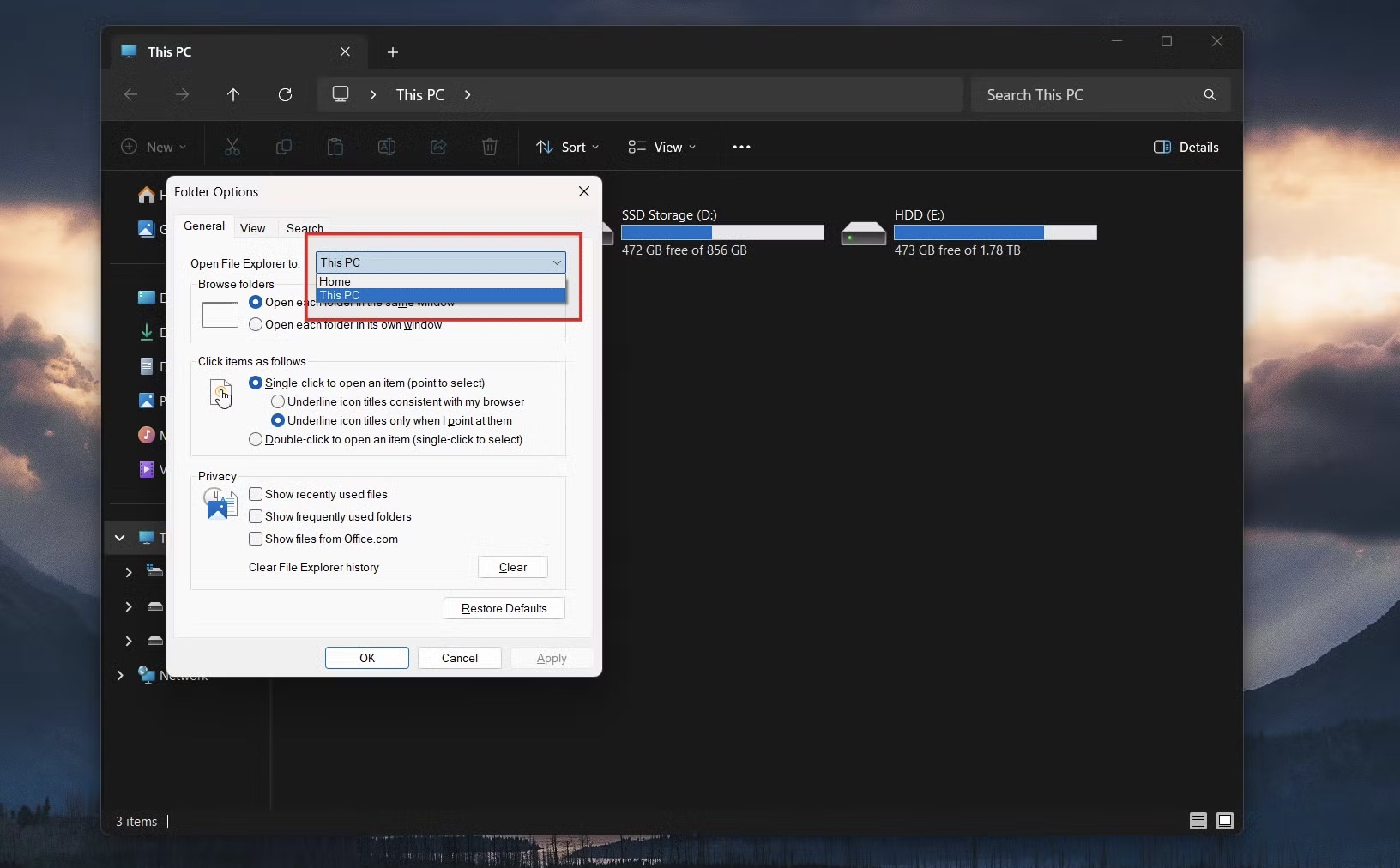 Top 5 cài đặt Windows 11 sẽ thay đổi ngay lập tức cách bạn làm việc 9 xda launch in this pc